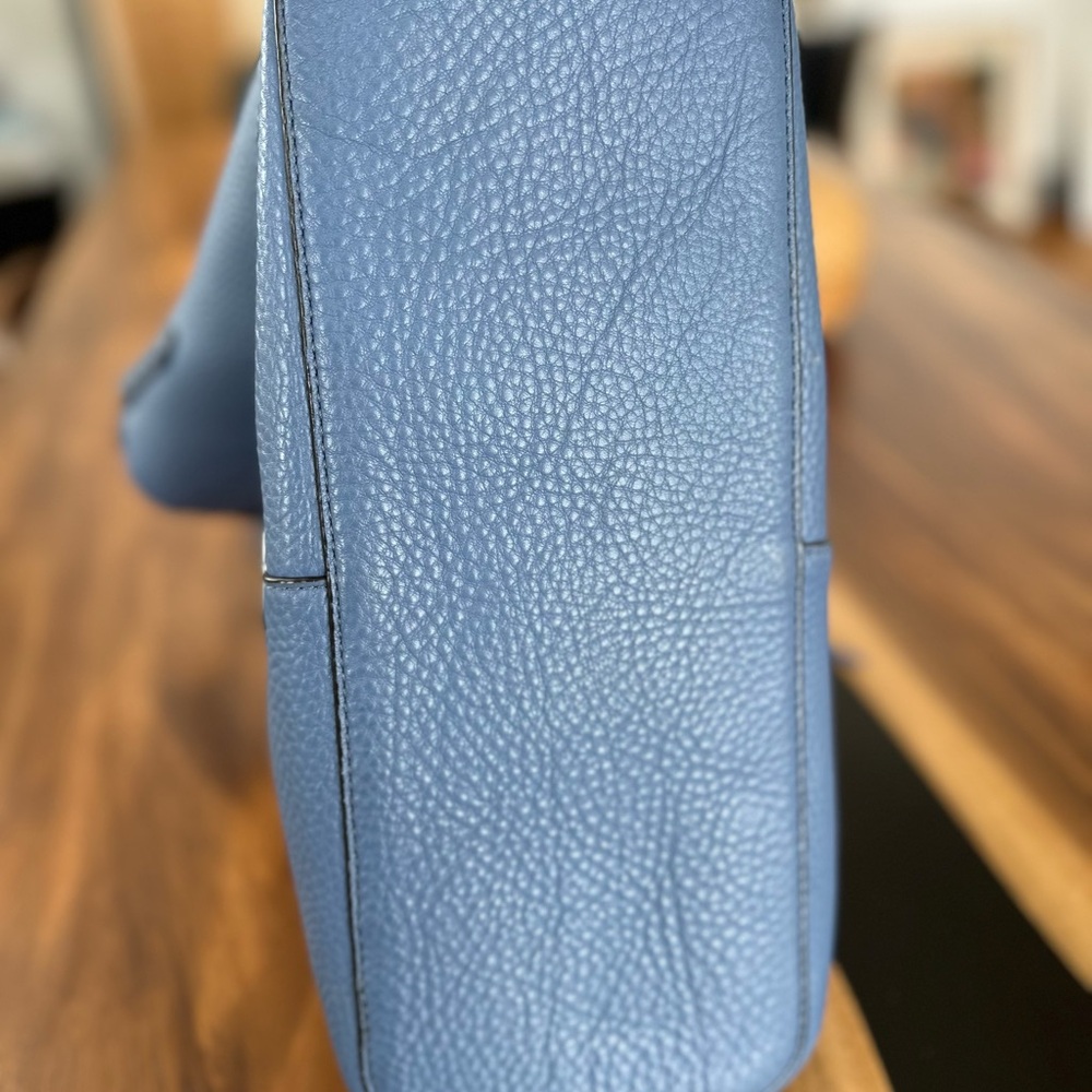 Rebecca Minkoff Blue Pebble Leather Tote - Picture 9 of 9